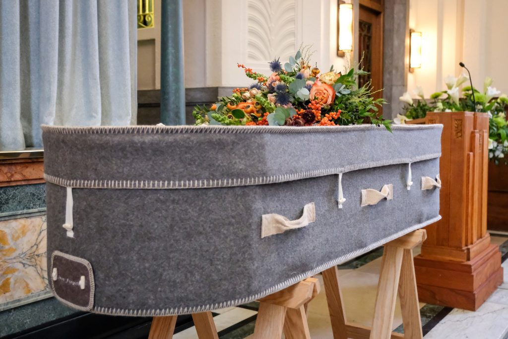 gray coffin