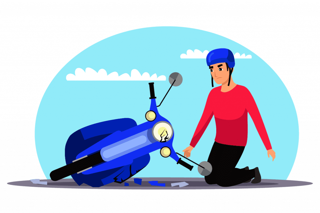 illustration of a motorcycle accident