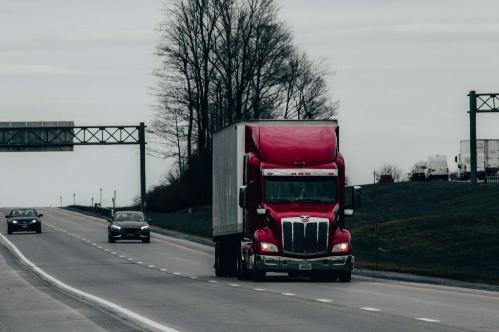 truck on the road